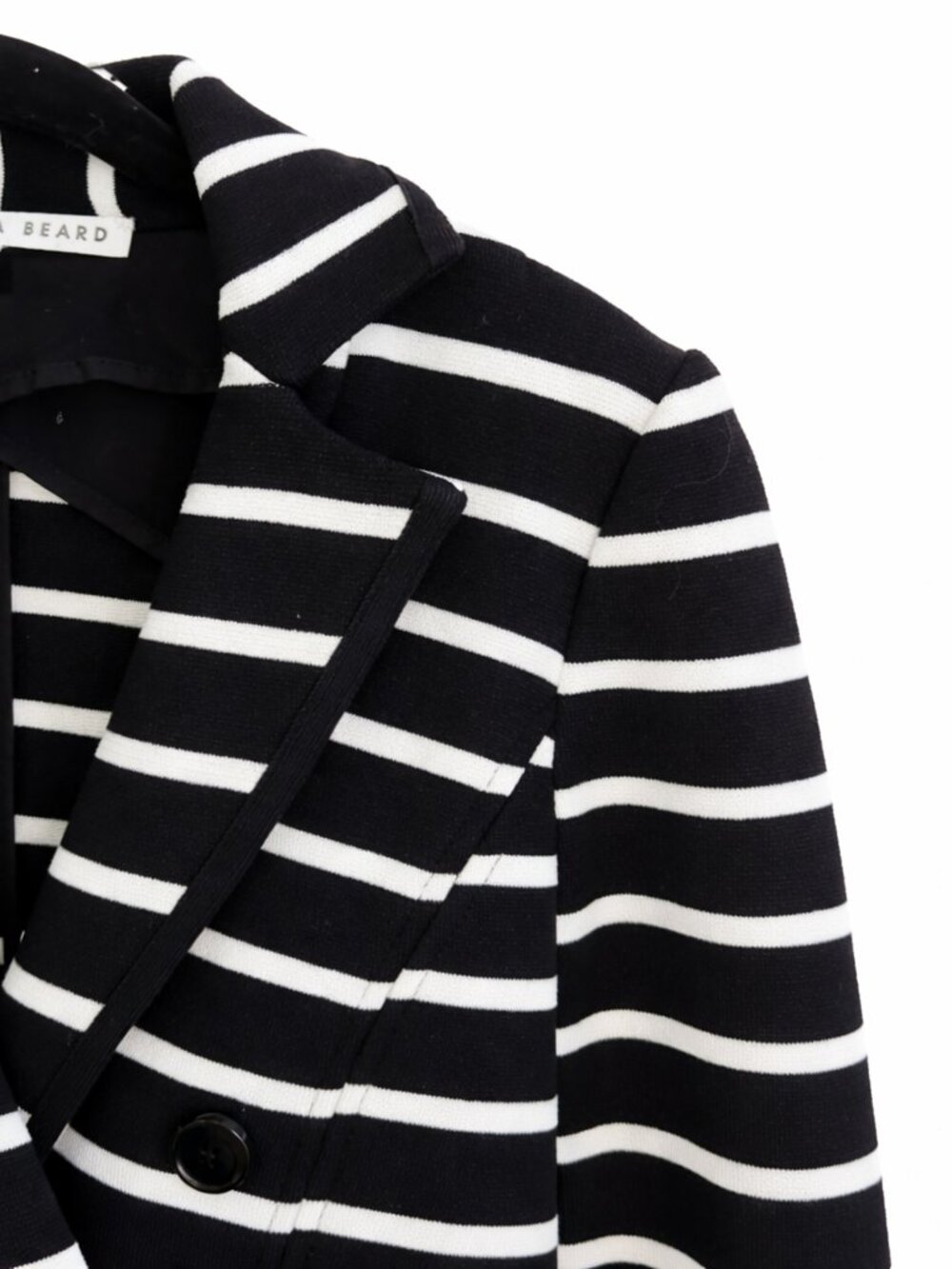Veronica Beard Kensington Striped Blazer Navy Blue White Size 2 - Picture 4 of 5